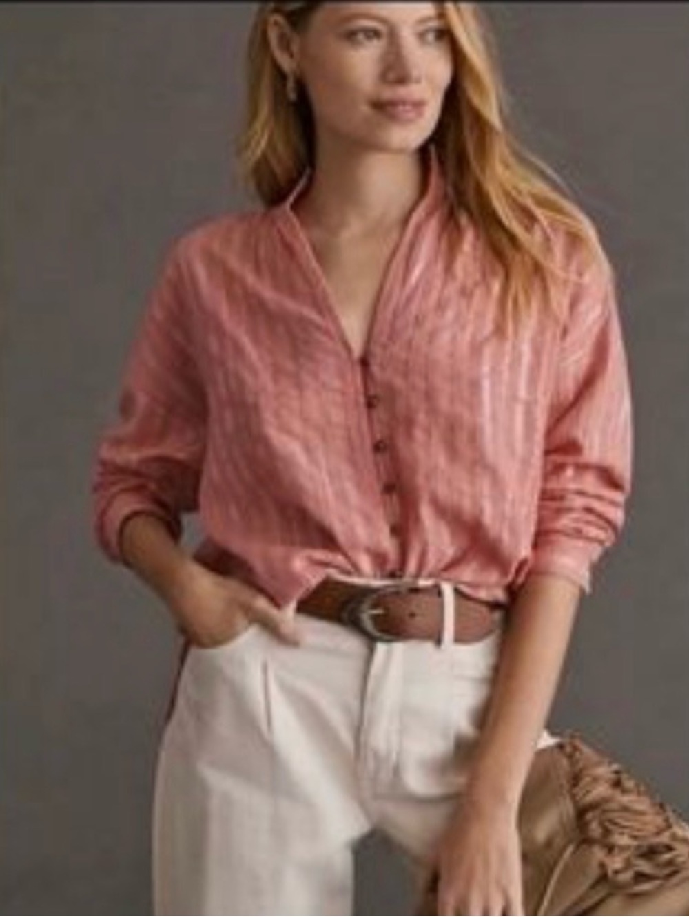 Anthropologie Pilcro Tavi Button Down Blouse Size Small